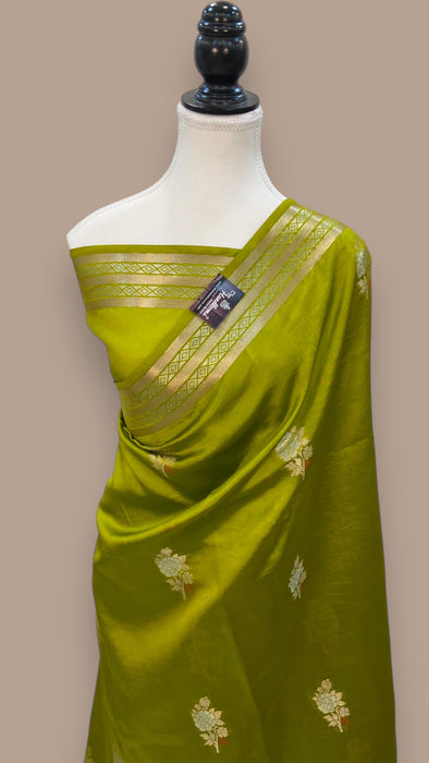 Pure Mango Silk Banarasi Handloom Saree