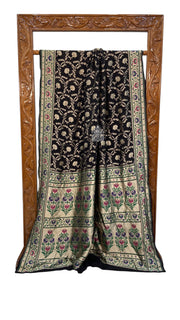 Pure Georgette Banarasi Handloom Saree - with meenakari work - The Handlooms