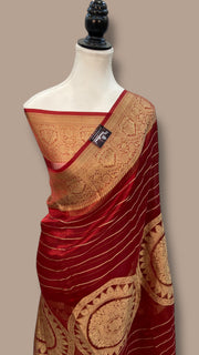 Pure Metallic Tissue Handloom Banarasi Saree - The Handlooms