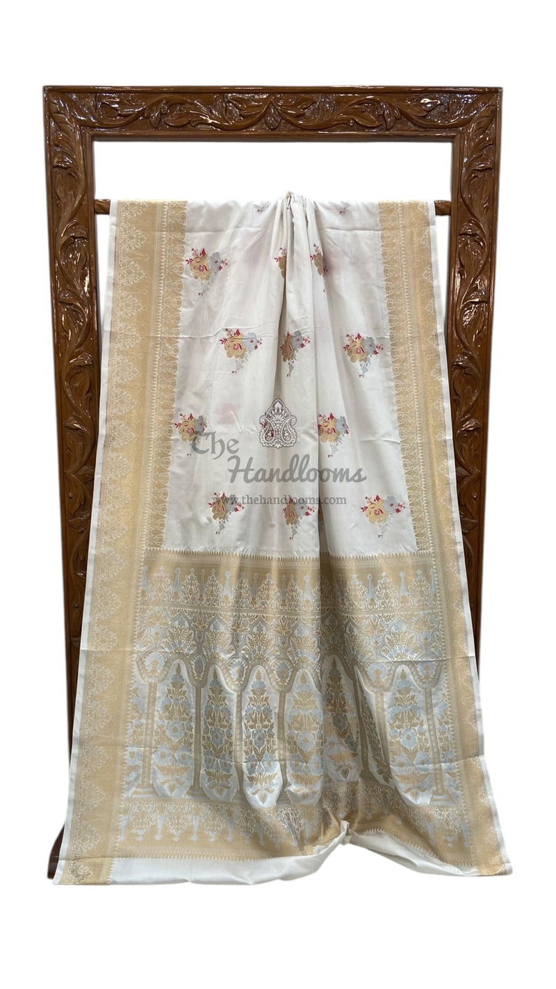 Pure Mushroo Silk Handloom Banarasi Saree - The Handlooms