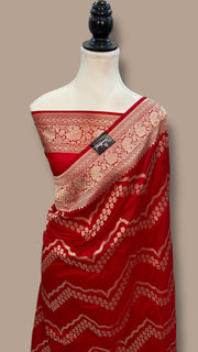 Pure Katan Silk Banarasi Handloom Saree - All over Jaal work - The Handlooms