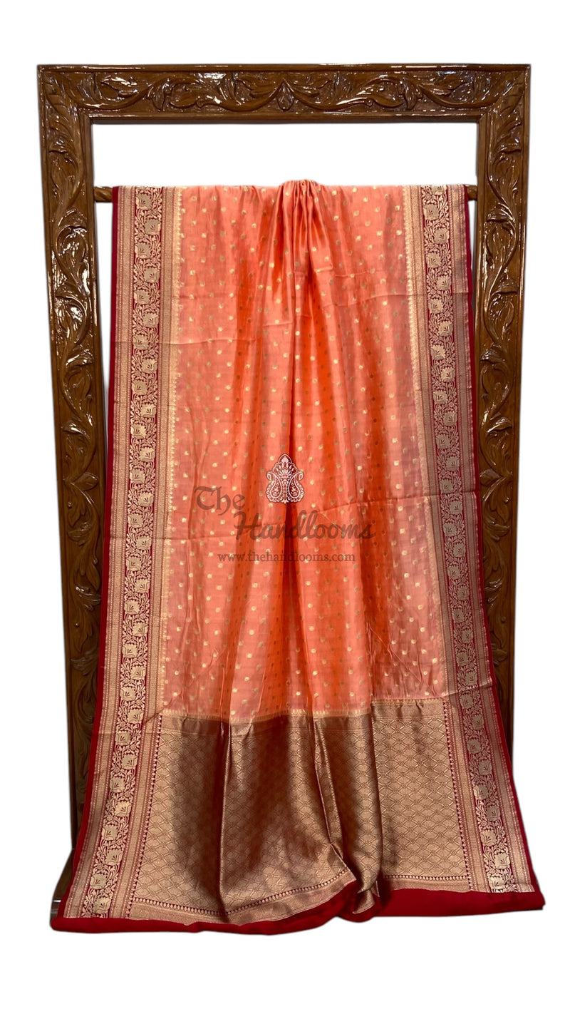 Pure Dupion Silk Banarasi Handloom Saree - The Handlooms