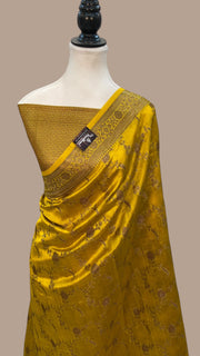 Pure Mango Silk Banarasi Handloom Saree - The Handlooms