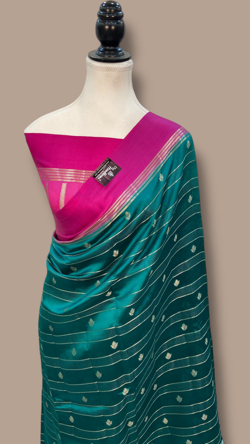 Pure Mango Silk Handloom Banarasi Saree - The Handlooms