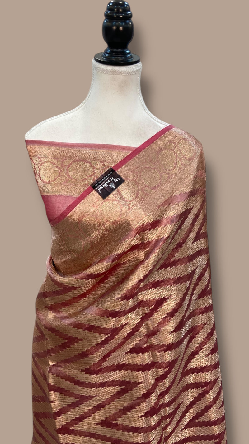 Pure Kora Tissue Handloom Banarasi Saree - The Handlooms