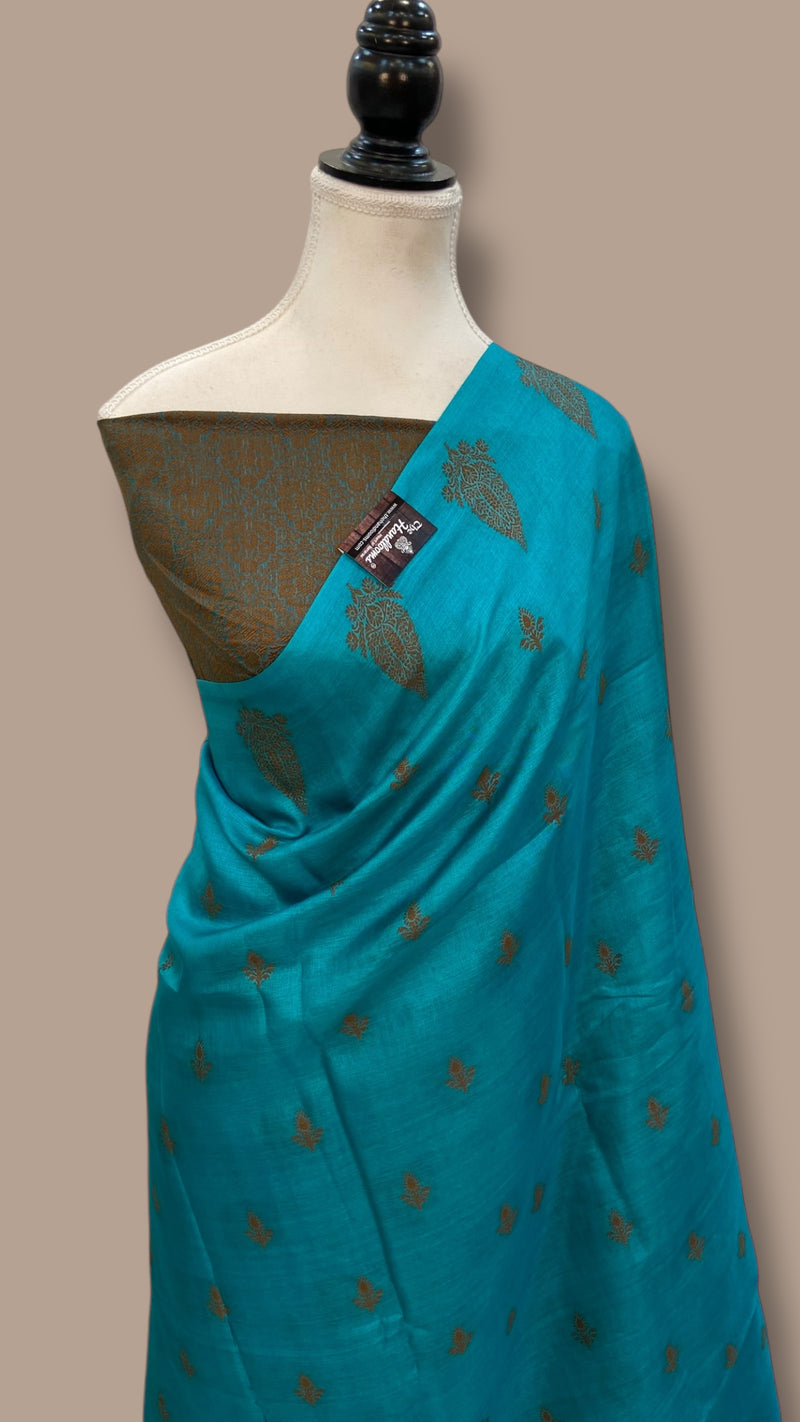 Pure Tussar Silk Handloom Banarasi Saree - The Handlooms