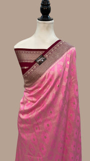 Moonga Georgette Handloom Banarasi Saree - The Handlooms