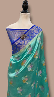Pure Mango Silk Banarasi Handloom Saree - The Handlooms