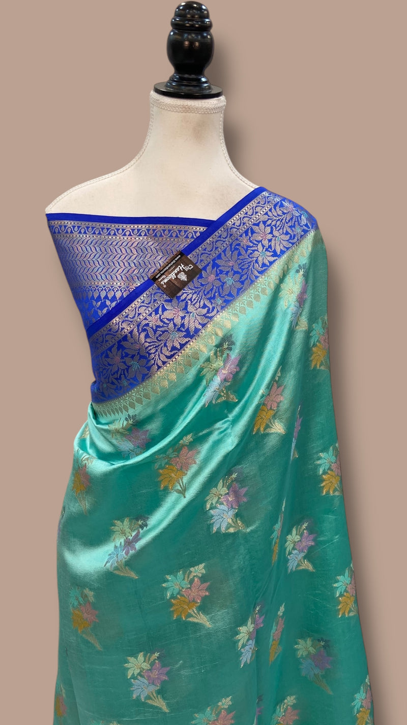 Pure Mango Silk Banarasi Handloom Saree - The Handlooms
