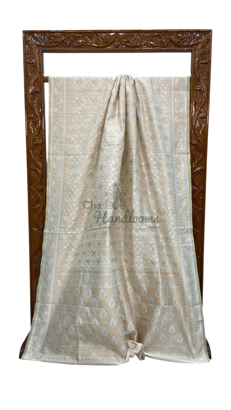 Pure Moonga Khaddi Handloom Banarasi Saree - The Handlooms