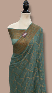 Pure Chiffon Khaddi Banarasi Saree - The Handlooms