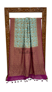 Pure Khaddi Georgette Handloom Banarasi Saree - The Handlooms