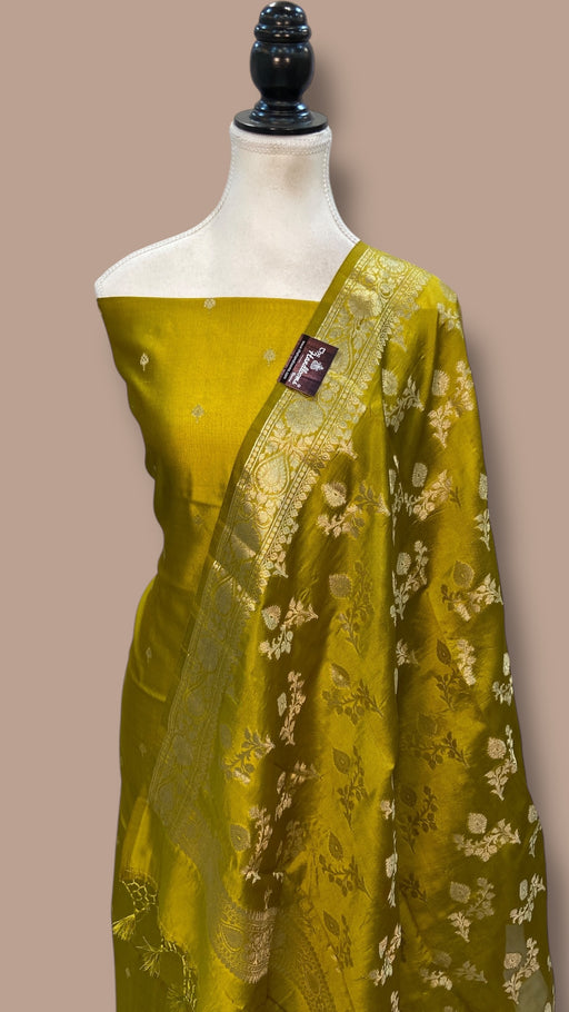 Pure Mango Silk Dress Material - The Handlooms