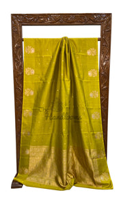 Pure Katan Silk Banarasi Handloom Saree - All over Kadua Motifs - The Handlooms