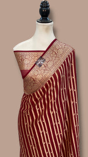 Pure Chiffon Khaddi Banarasi Saree - The Handlooms