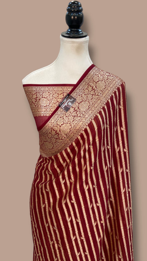 Pure Chiffon Khaddi Banarasi Saree - The Handlooms