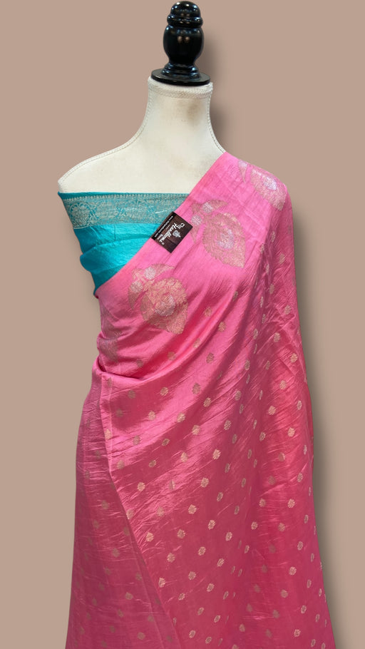 Pure Mango Silk Banarasi Handloom Saree - The Handlooms