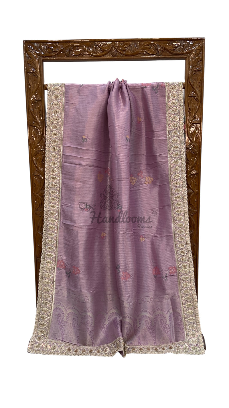 Banarasi Brocade Silk Saree with Exquisite Handwork - The Handlooms