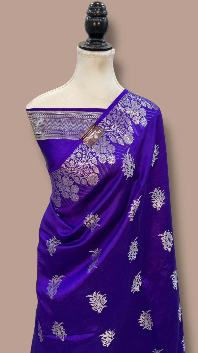 Pure Mango Silk Banarasi Handlokom Saree - The Handlooms