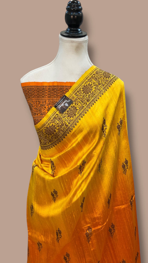 Pure Raw Silk Handloom Banarasi Saree - The Handlooms