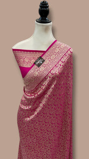 Khaddi Georgette Handloom Banarasi Saree - Tanchui Brocade - The Handlooms