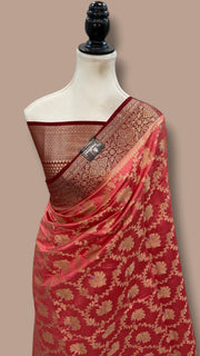 Pure Chiniya Silk Handloom Banarasi Saree - The Handlooms