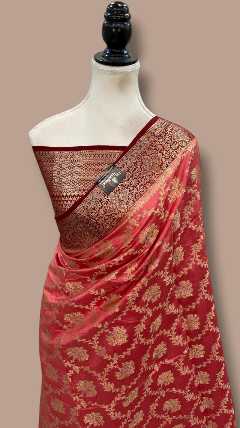 Pure Chiniya Silk Handloom Banarasi Saree - The Handlooms