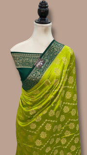 Pure Chiniya Silk Handloom Banarasi Saree - The Handlooms