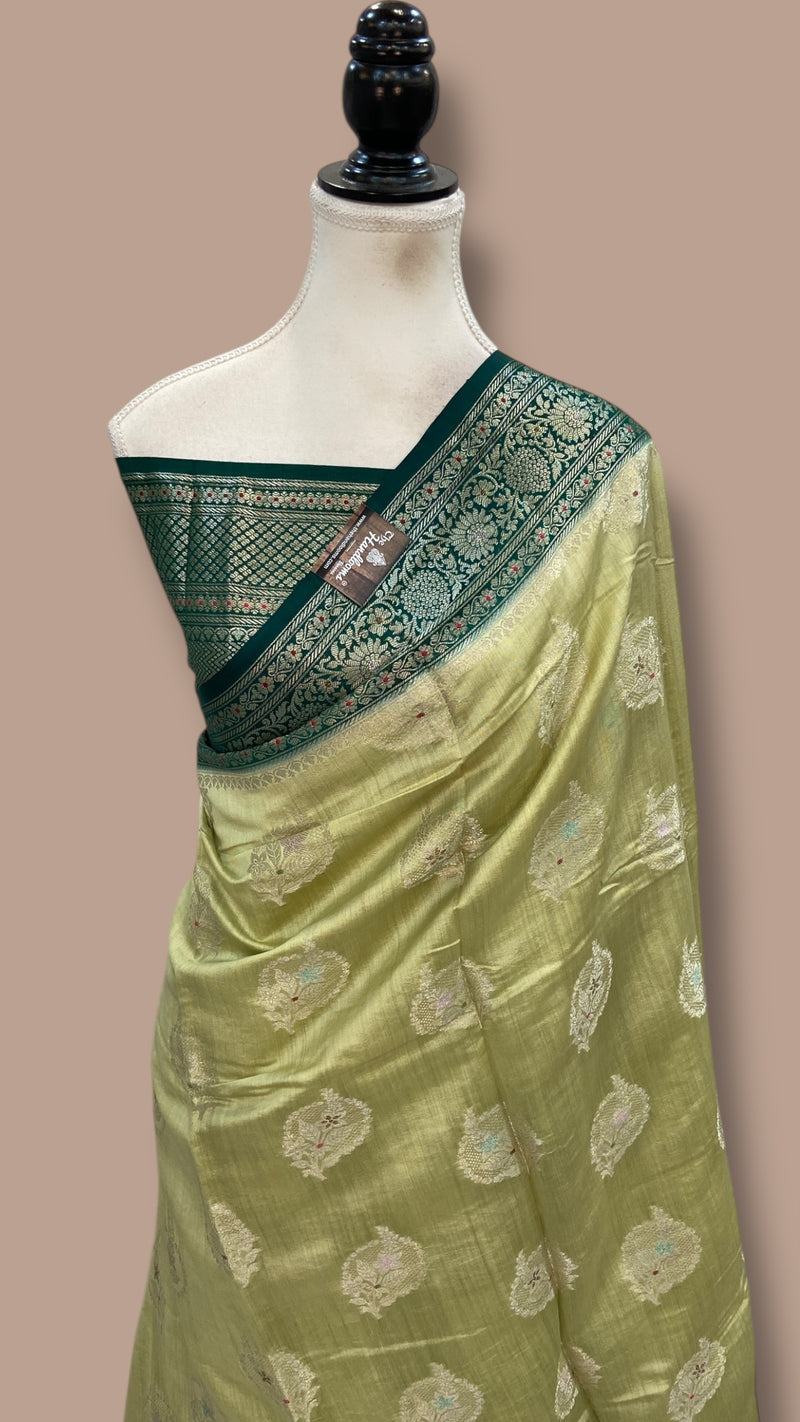 Pure Chiniya Silk Handloom Banarasi Saree - The Handlooms