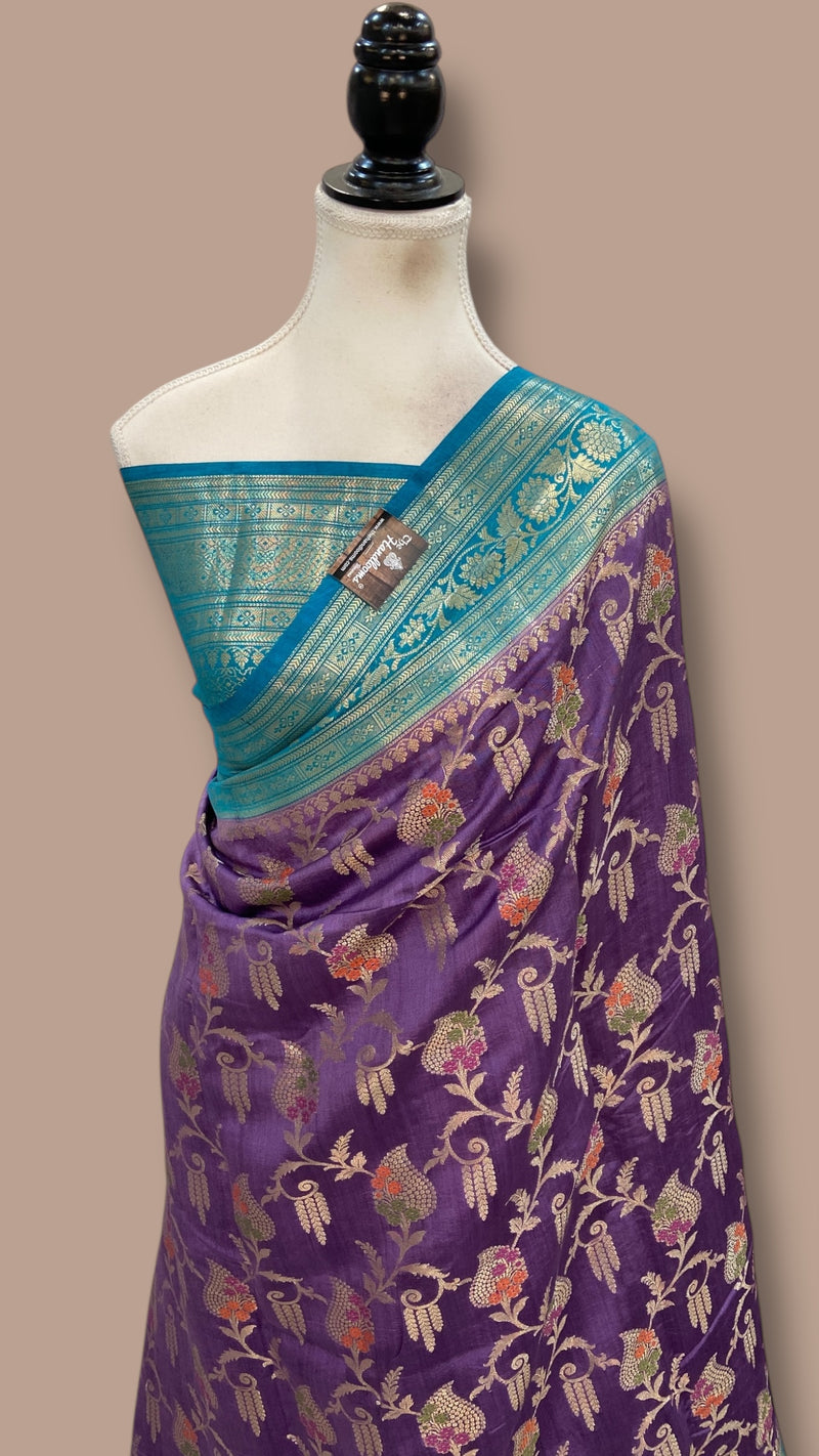 Pure Chiniya Silk Handloom Banarasi Saree - The Handlooms