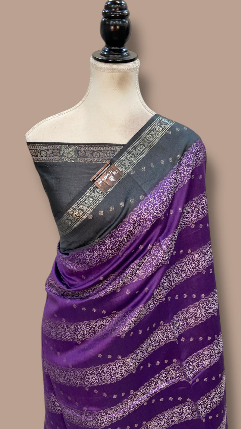 Pure Chiniya Silk Handloom Banarasi Saree - The Handlooms