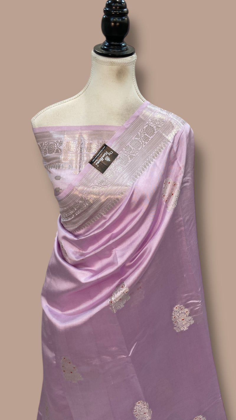 Pure Mango Silk Banarasi Handlokom Saree