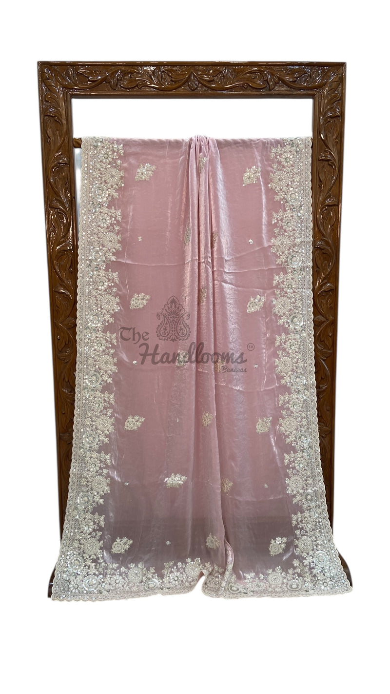 Tissue Silk Banarasi Saree With Handwork