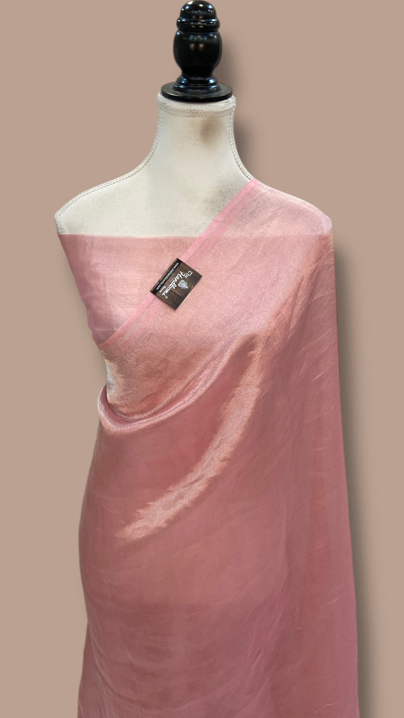 Pure Kora Handloom Banarasi Saree - Plain