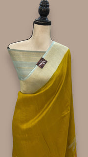 Pure Desi Tussar Handloom Banarasi Saree - All over kadua Weaving - The Handlooms