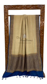 Khaddi Crepe Georgette Banarasi Saree -  Antique zari - The Handlooms