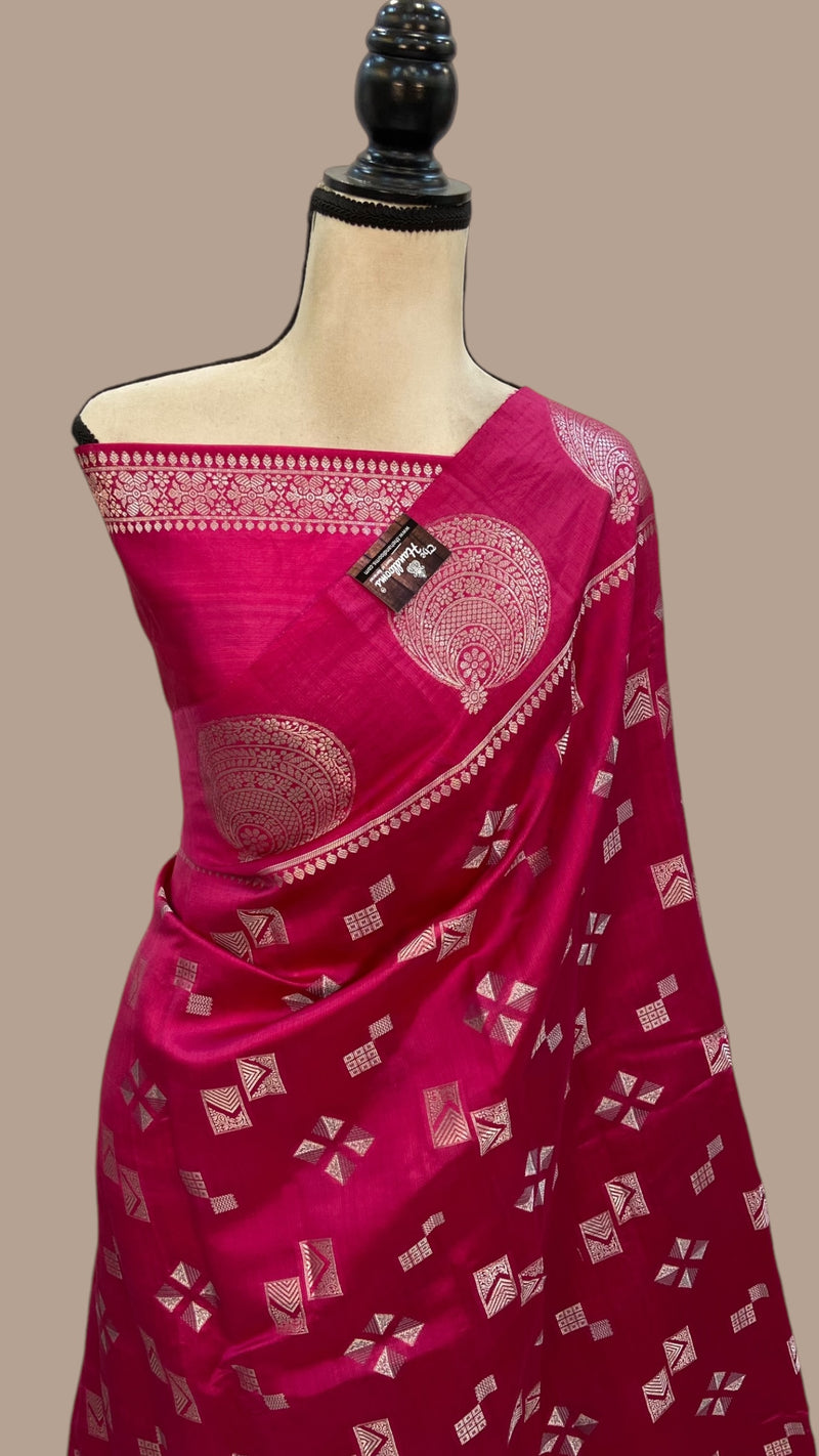 Pure Mango Silk Banarasi Handloom Saree - The Handlooms