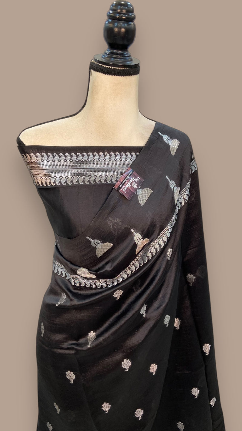 Pure Mango Silk Banarasi Handloom Saree - The Handlooms