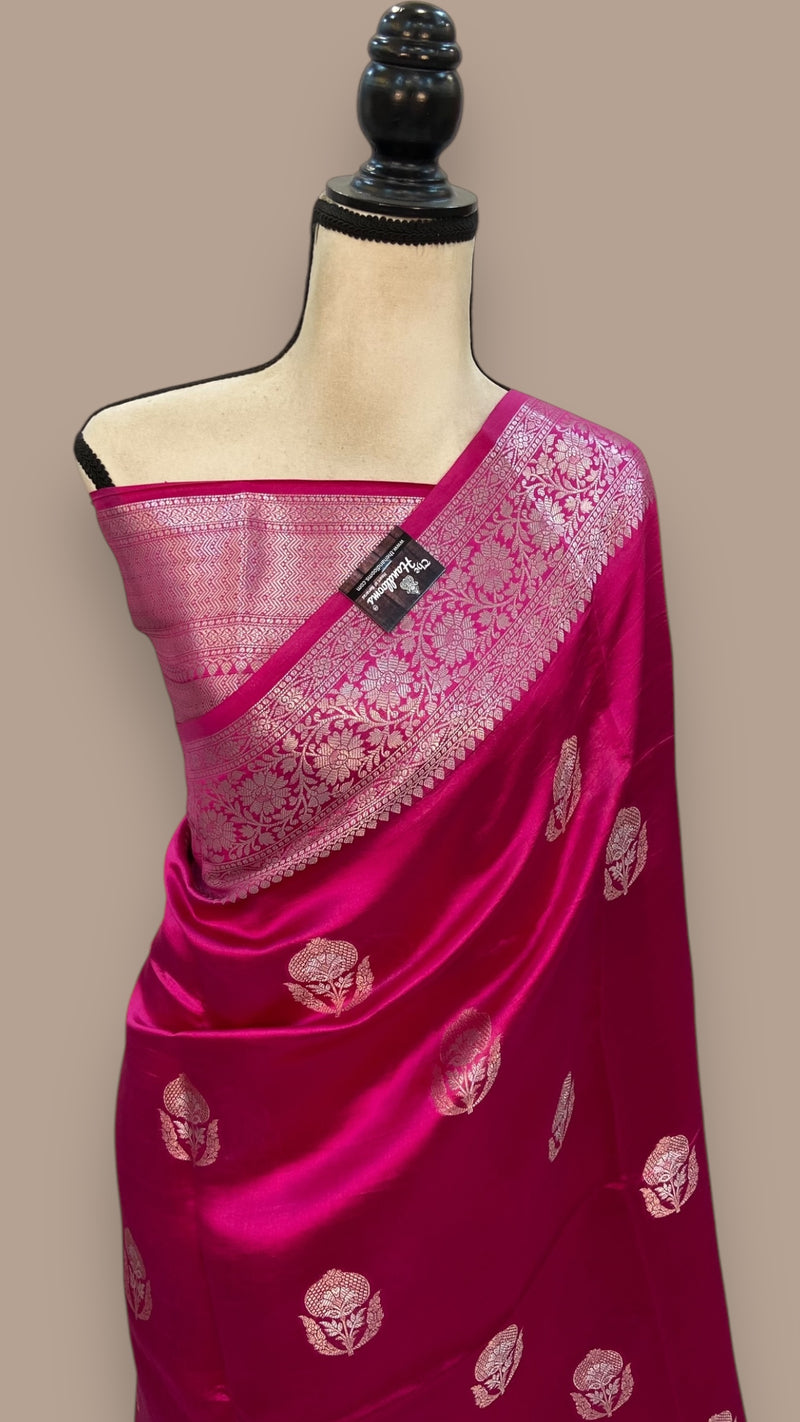 Pure Mango Silk Banarasi Handloom Saree - The Handlooms