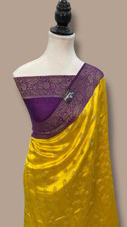 Pure Raw Chiniya Silk Handloom Banarasi Saree - The Handlooms