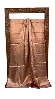 Pure Kora Tissue Tanchui Handloom Banarasi Saree - The Handlooms