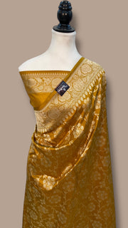 Pure Katan Silk Banarasi Handloom Saree - All over Jaal work - The Handlooms