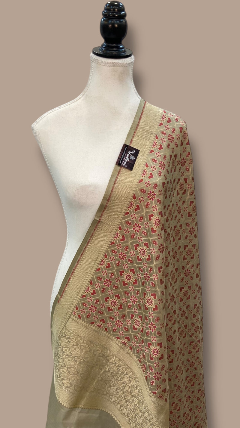 Pure Katan Silk Banarasi dupatta - The Handlooms