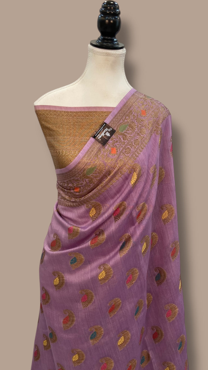 Moonga Georgette Handloom Banarasi Saree - The Handlooms