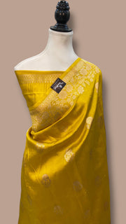 Pure Katan Silk Banarasi Handloom Saree - All over Kadua motifs - The Handlooms