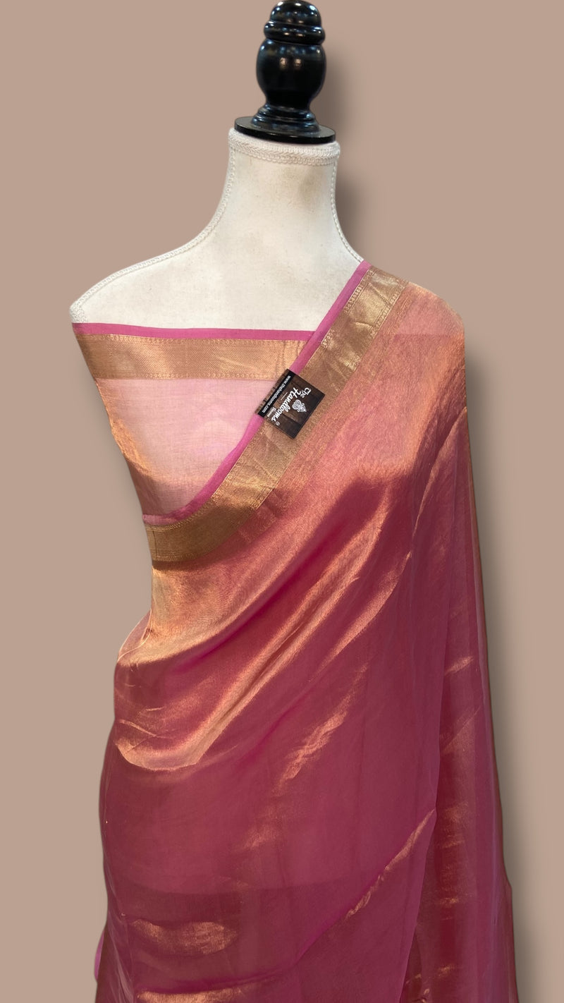 Pure Kora Tissue Handloom Banarasi Saree - The Handlooms