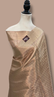 Pure Kora Tissue Tanchui Handloom Banarasi Saree - The Handlooms