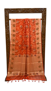Pure Chiffon Khaddi Banarasi Saree - The Handlooms