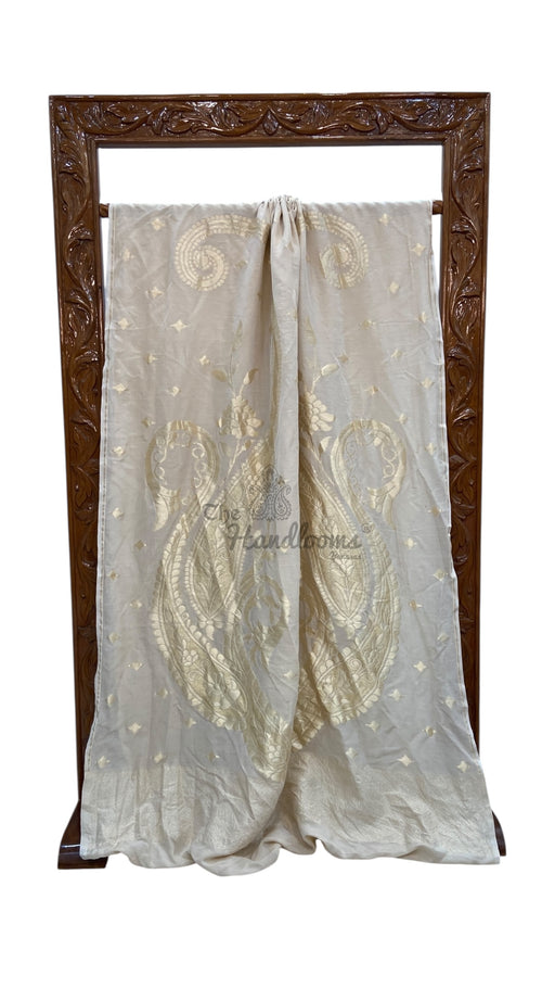 Moonga Georgette Handloom Banarasi Saree - The Handlooms
