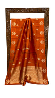 Pure Katan Silk Banarasi Handloom Saree - All over Kadua Motifs - The Handlooms